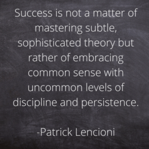 Patrick Lencioni – Discipline